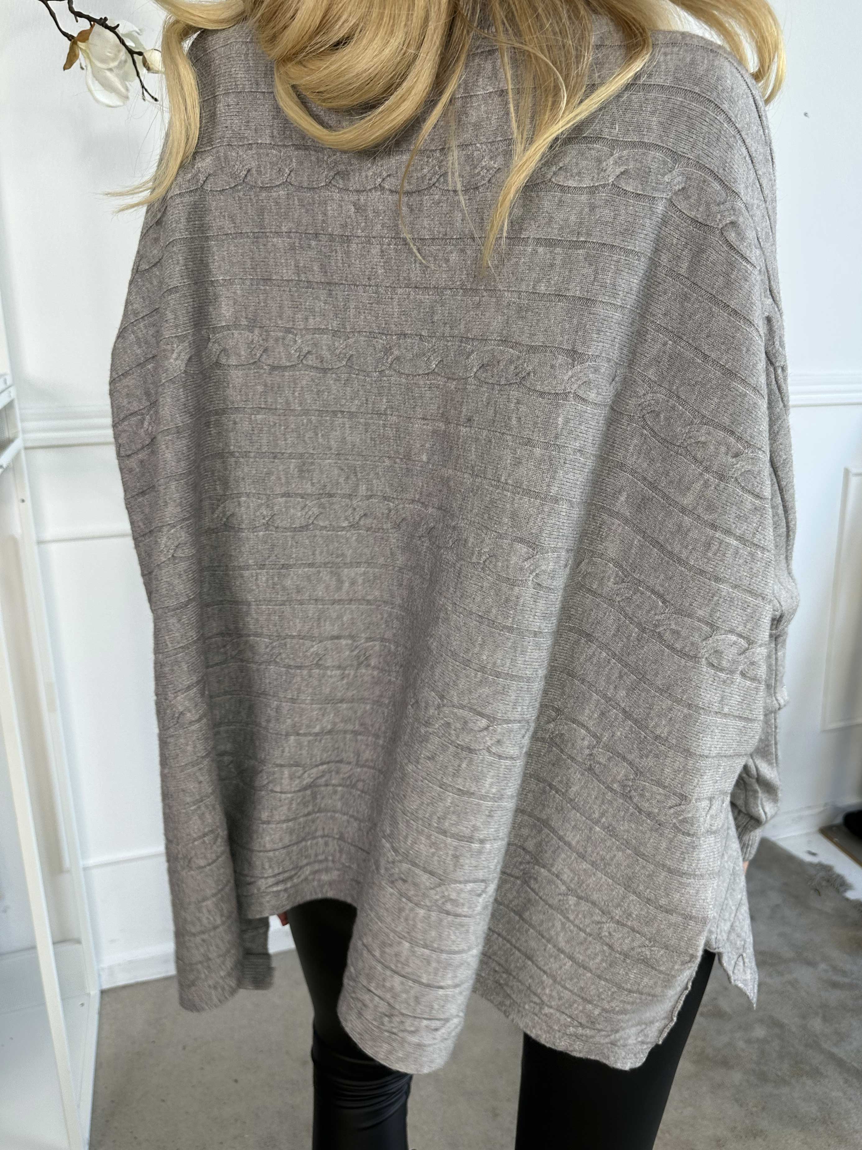 Diamond - Söt mjuk elastisk stickad tröja med polokrage